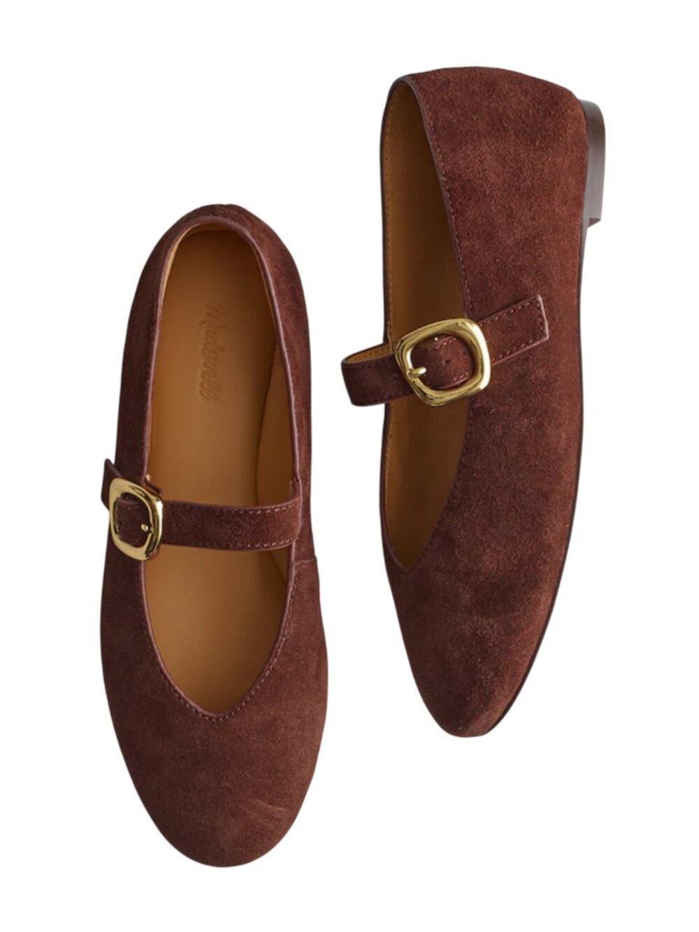 NEW Madewell Remy Mary Jane Flat dark brown size 7.5 suede leather shoes NX039